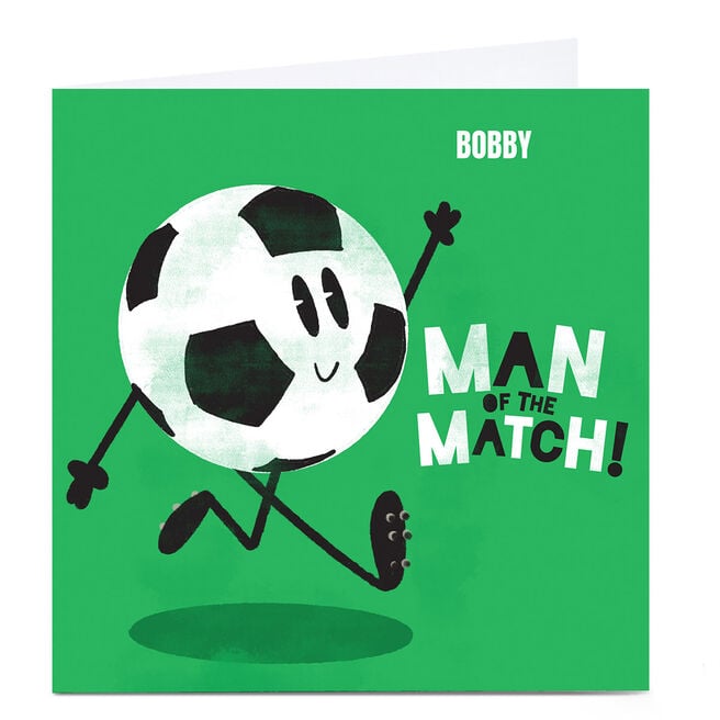 Personalised Kiddo Birthday Card - Man of the Match