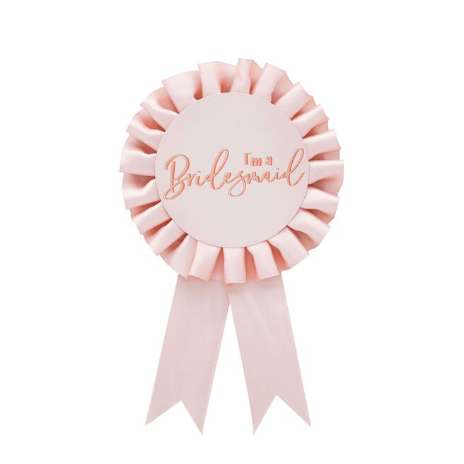 I'm A Bridesmaid Rosette Badge