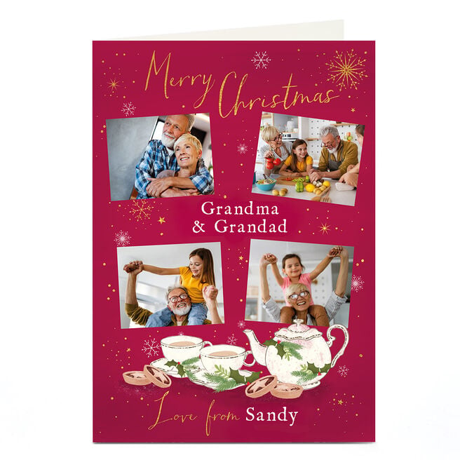 Photo Christmas Card - Teapot & Cups