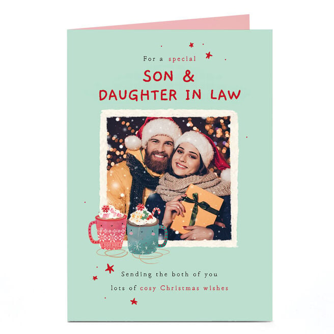 Personalised Christmas Photo Card - Lots of cosy Christmas Wishes