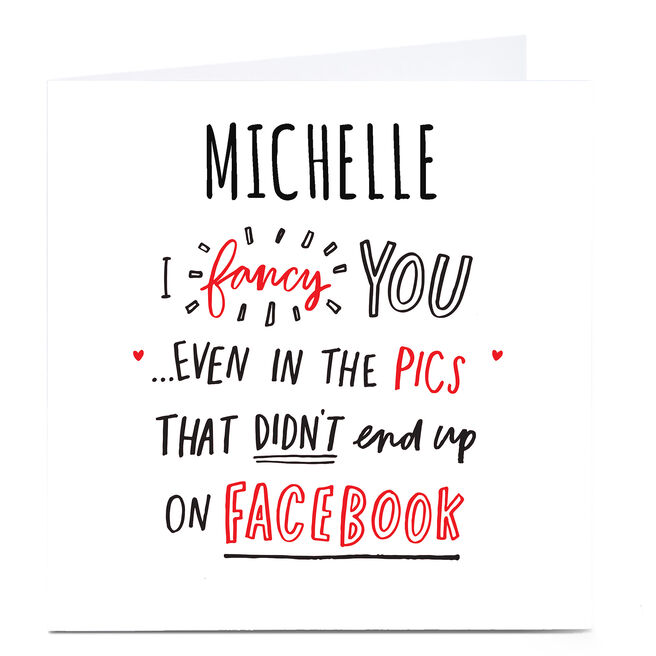 Personalised Valentine's Card - I Fancy You, Facebook