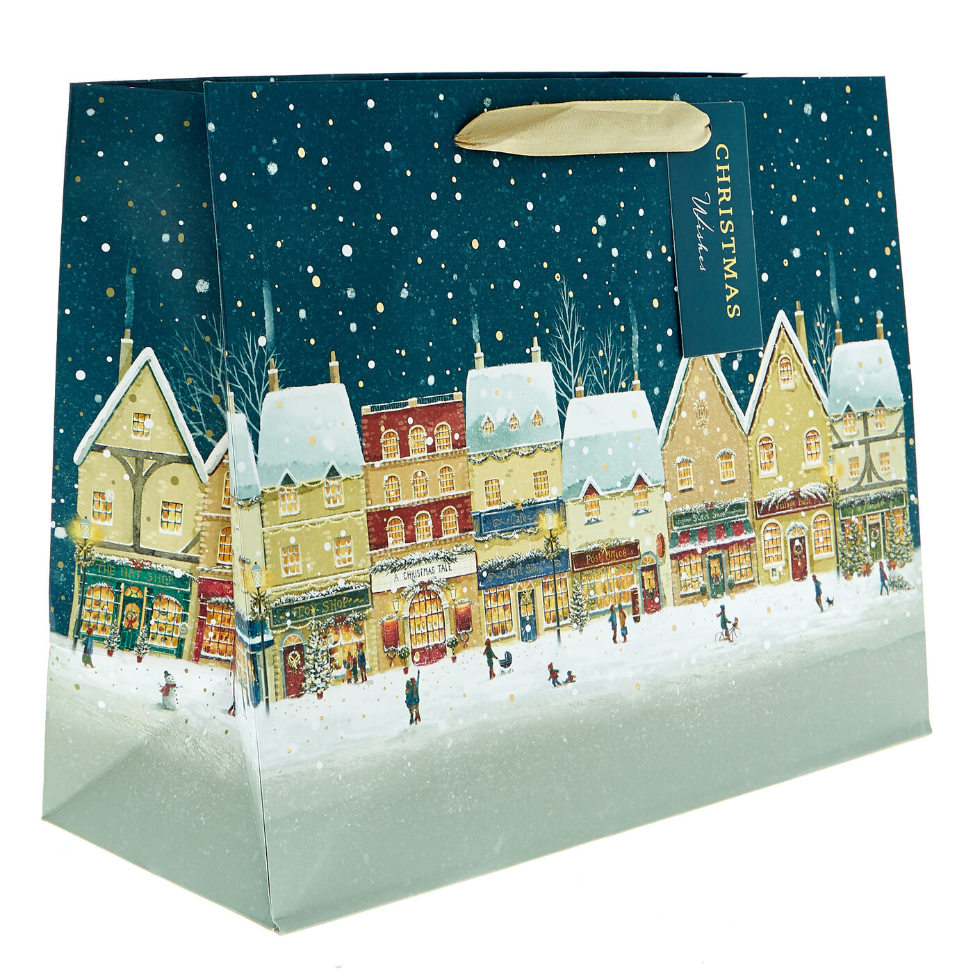 Buy Large Landscape Street Scene Christmas Gift Bag for GBP 1.49 Card