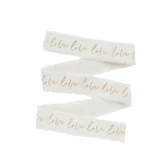 Gold Love Ribbon 5m