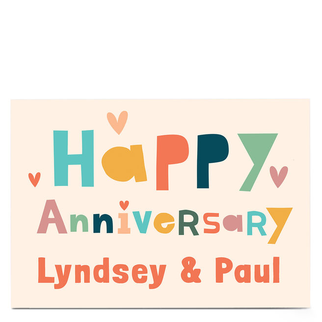 Personalised Hello Munki Anniversary Card - Any Names