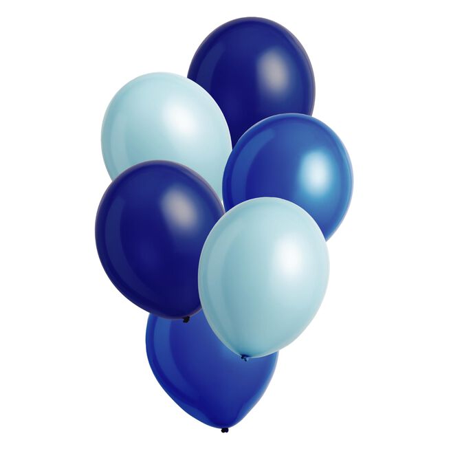 9-Inch Blue Mixed Latex Balloons - Pack of 25