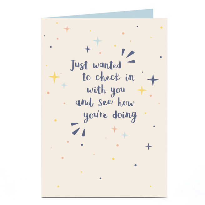 Personalised Thinking of You Card - Just Wanted To Check In