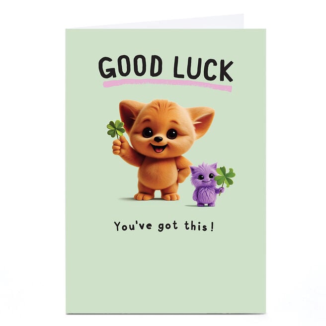 Wimzee Good Luck Card - Lucky Clovers