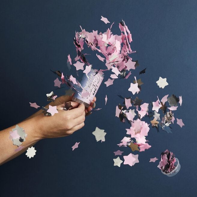 Gender Reveal Confetti Push Pops - Pack of 2