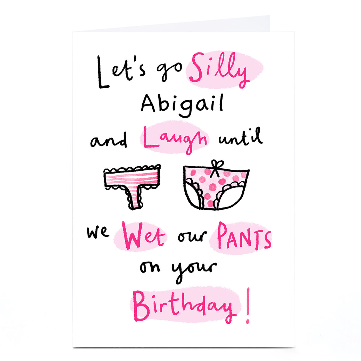 Buy Personalised Lindsay Kirby Birthday Card - Wet Our Pants for GBP 2. ...