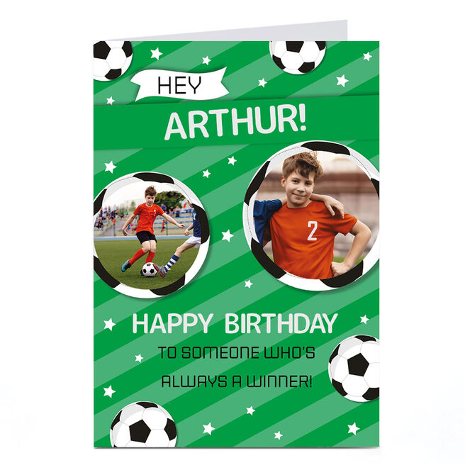 Photo Birthday Card - Football Always A Winner