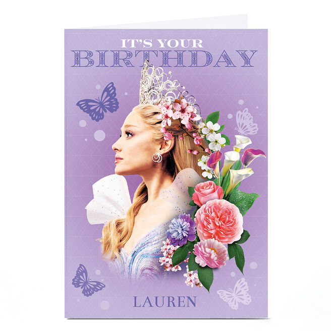 Personalised Wicked Birthday Card - Glinda Florals, Any Name