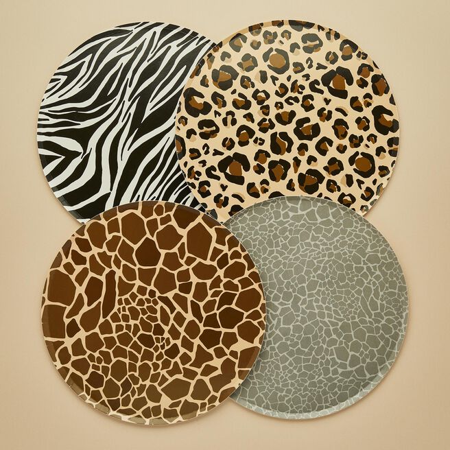 Animal Print Paper Plates - Pack of 8