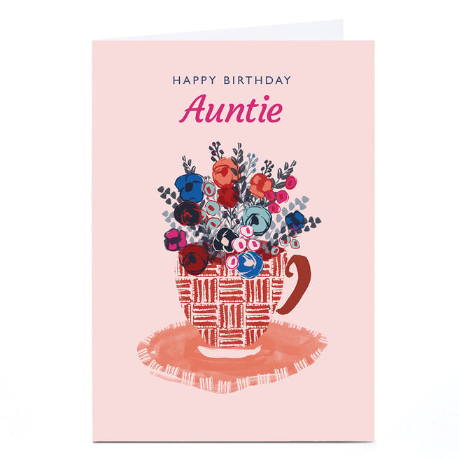 Personalised Rebecca Prinn Birthday Card - Flowers & Mug