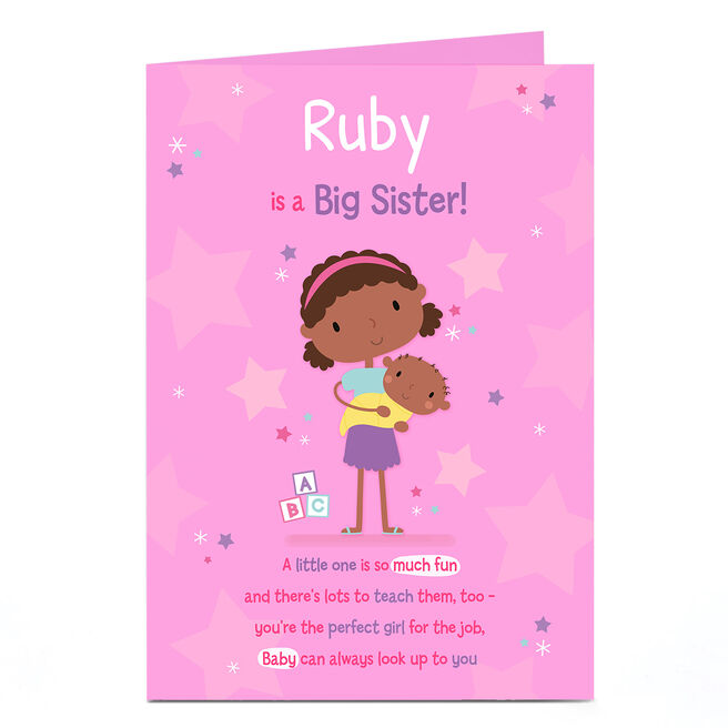 Personalised Card - New Baby - Big Sister