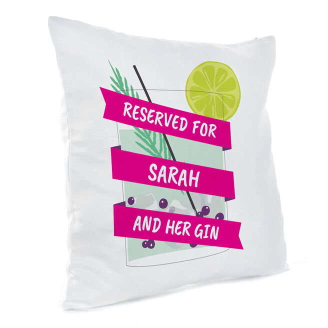 Personalised Gin Cushion For Her