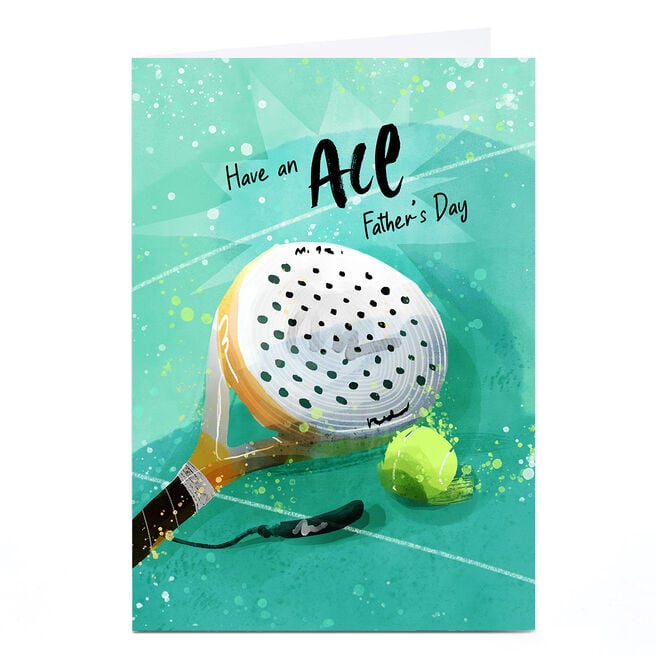 Father's Day Card - Ace Day Tennis Racket