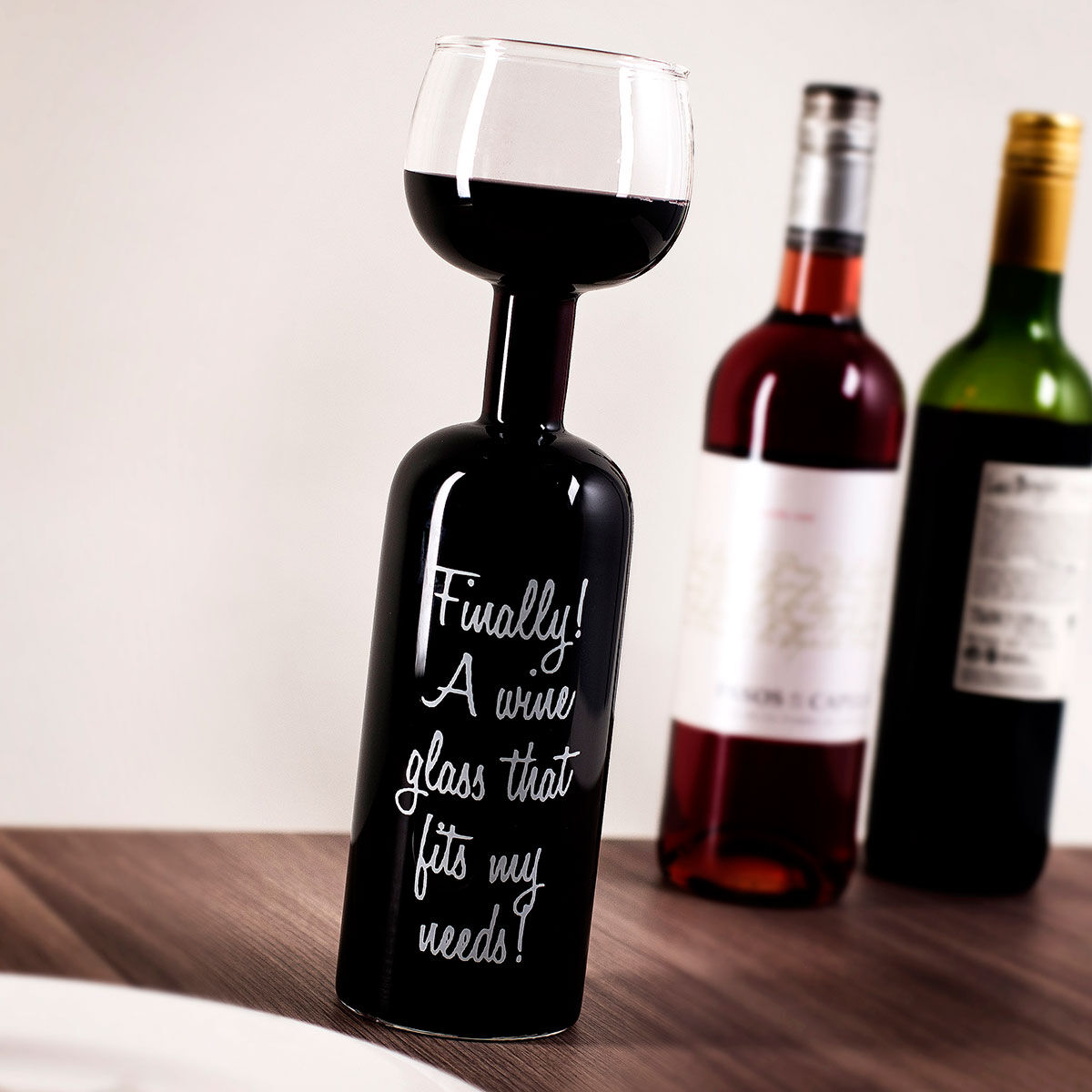 Whole bottle wine store glass