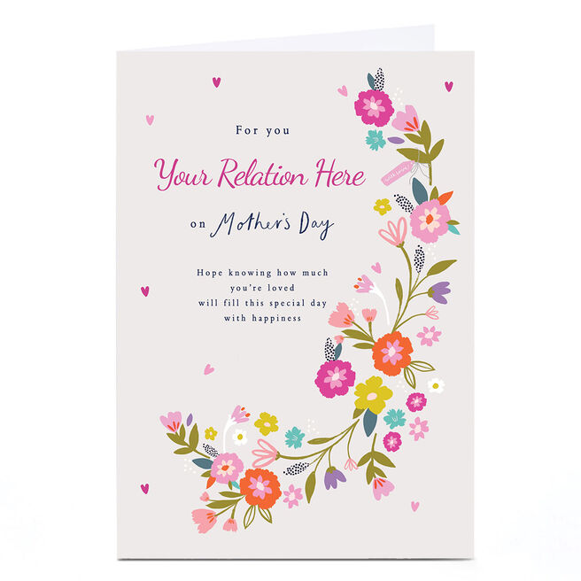 Personalised Mother's Day Card - Knowing How Much You're Loved, Any Relation