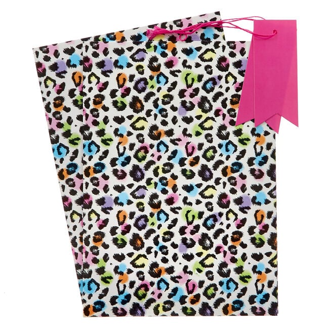 Colourful Leopard Print Wrapping Paper & Gift Tags - Pack of 2