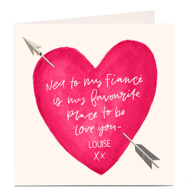 Personalised Valentine's Card - Next To My Fiance