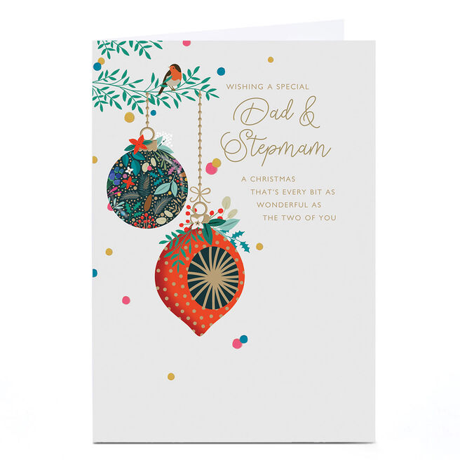 Christmas Card - A Special Dad & Stepmam