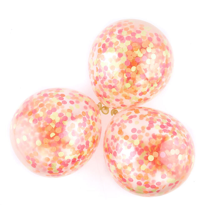 Neon Confetti Balloons - Pack Of 6