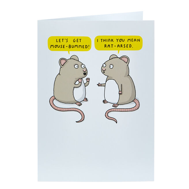 Mungo & Shoddy Card - Mouse-Bummed!