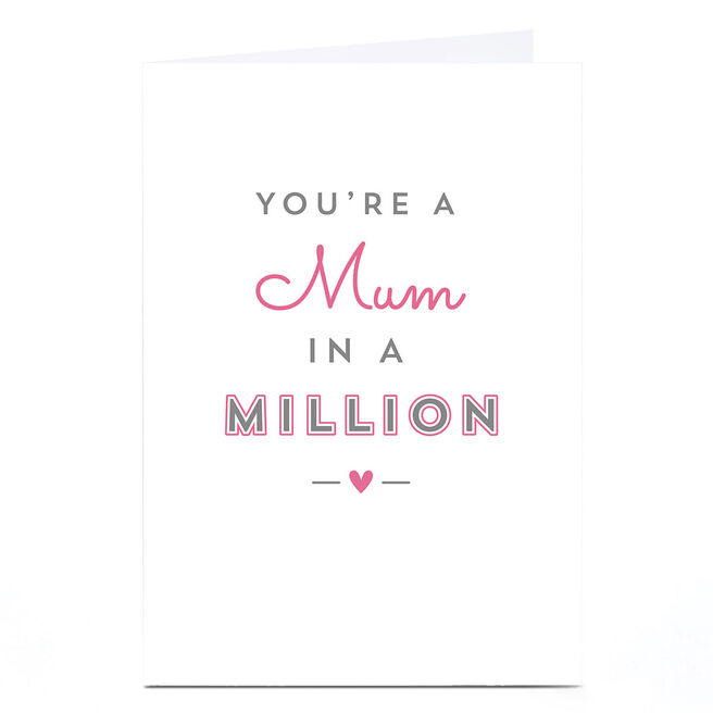 Personalised Mother's Day Card - You're A Mum In A Million