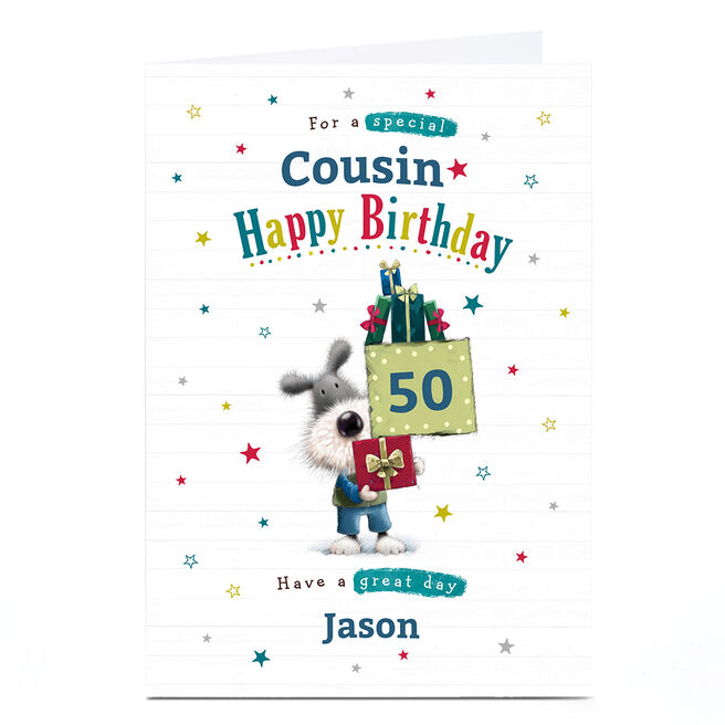 Personalised Birthday Card - Dog & Gifts, For A Special...