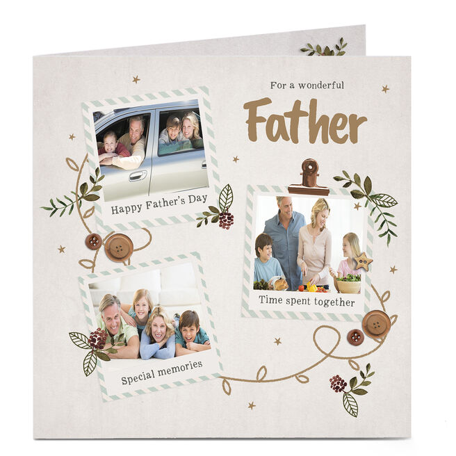 Photo Father's Day Card - 3 Photos Any Recipient
