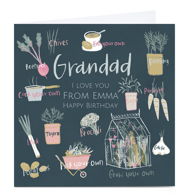 Personalised Emma Valenghi Birthday Card - Grandad