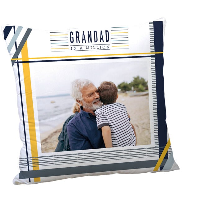 Personalised Father's Day Photo Cushion - Grandad In A Million