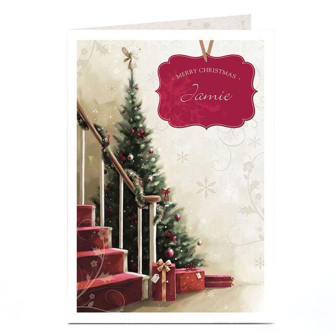Personalised Christmas Card - Hallway Tree