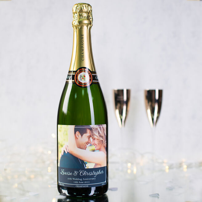 Luxury Photo Upload Champagne - Wedding Anniversary