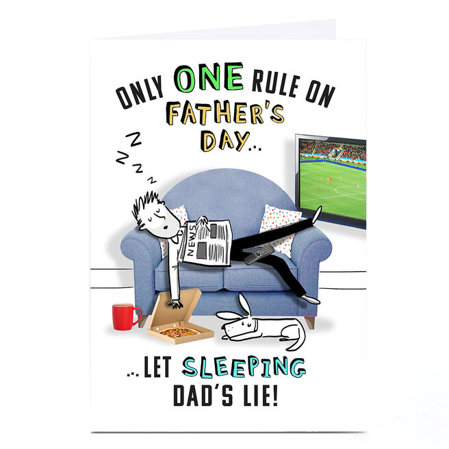 Personalised Emma Proctor Father's Day Card - Sleeping Dads