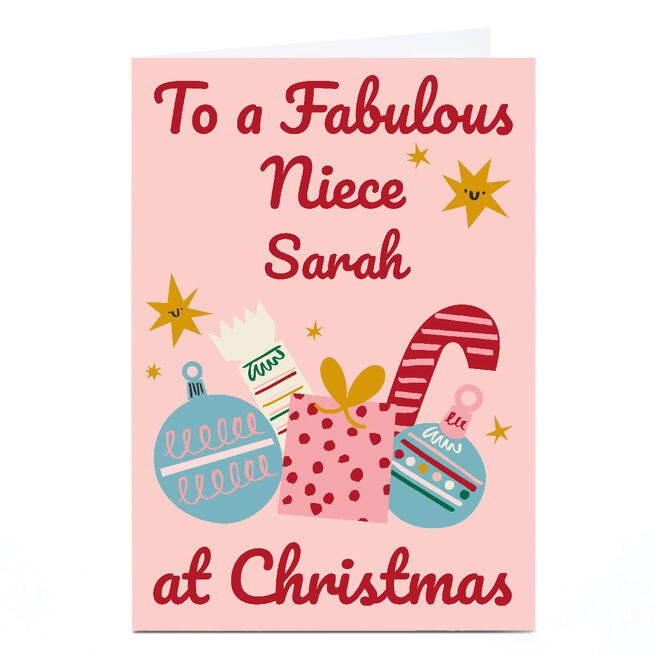 Personalised Ashley Le Quere Christmas Card - A Fabulous Niece at Christmas