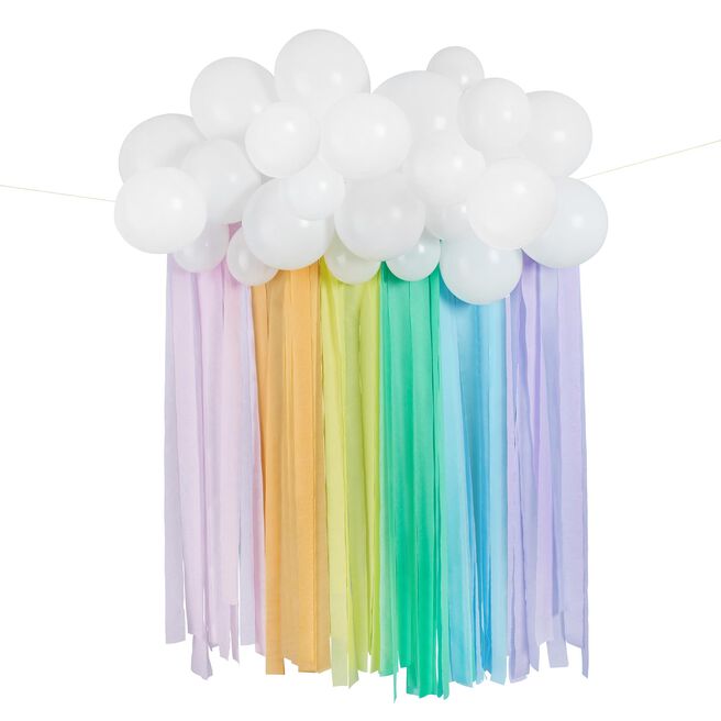 Rainbow Balloon & Streamer Backdrop Kit