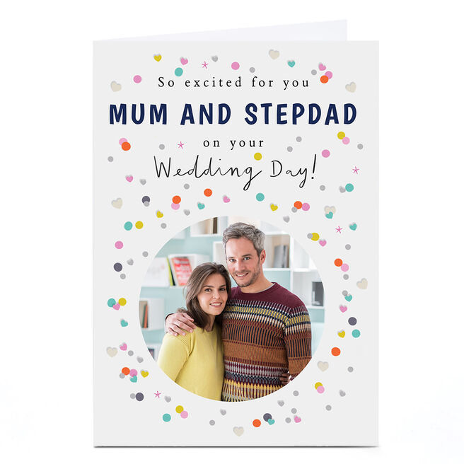 Photo Wedding Card - So Excited For You Mum And Stepdad