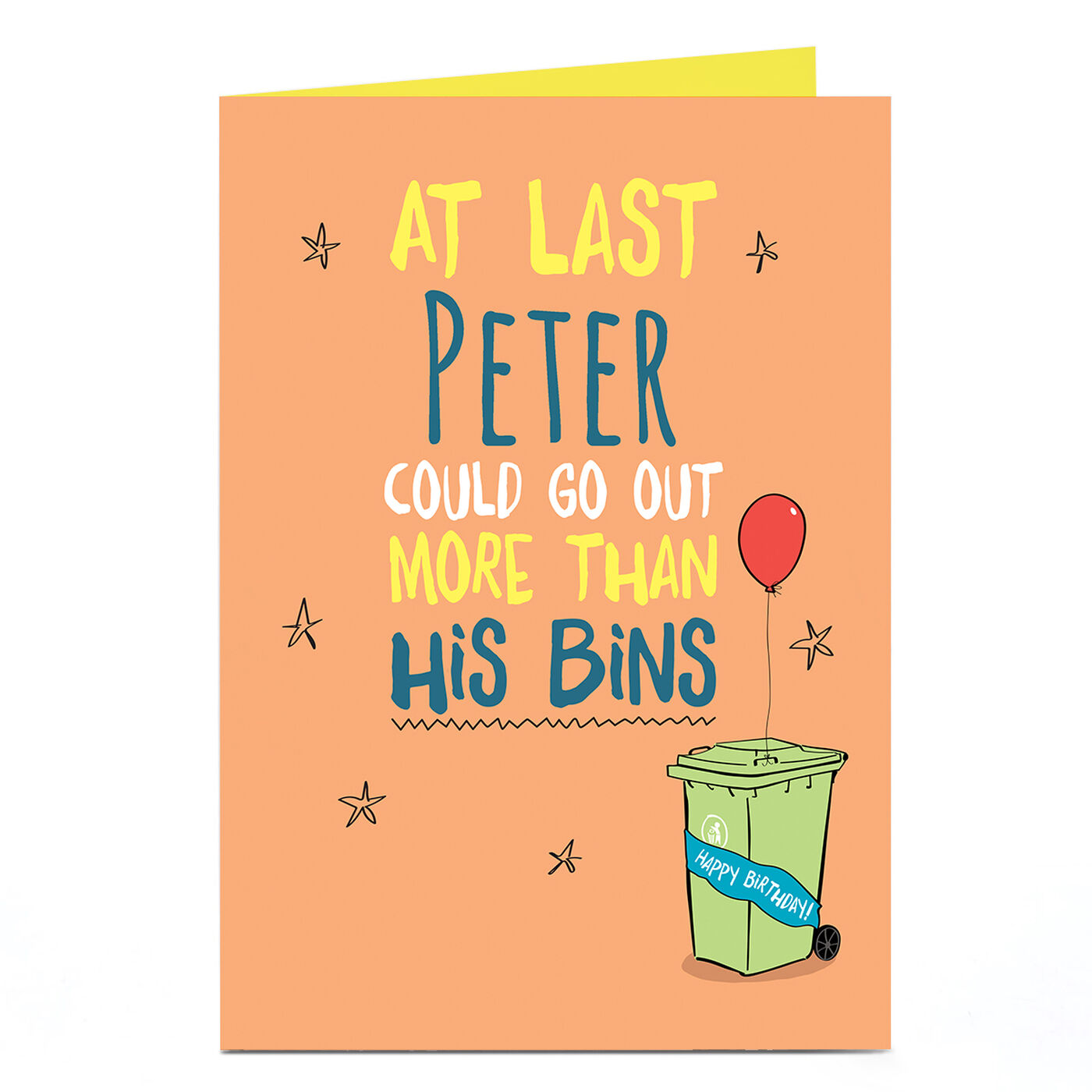 Buy Personalised Covid Birthday Card Go Out More Than His Bins for
