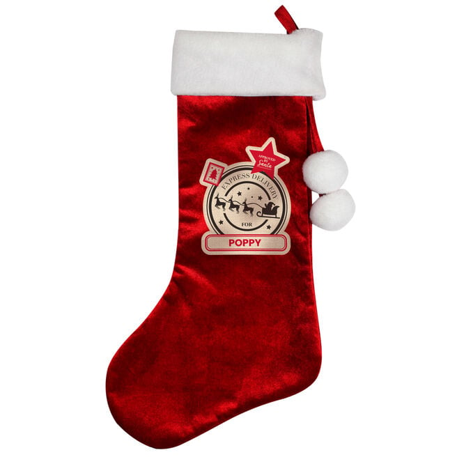 Personalised Express Delivery Christmas Stocking