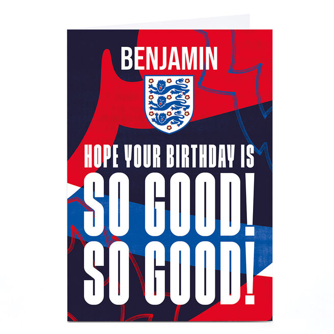 Personalised England Football Birthday Card - So Good! So Good!