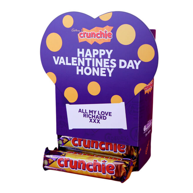 Personalised Cadbury Crunchie Favourites Box - Heart Design