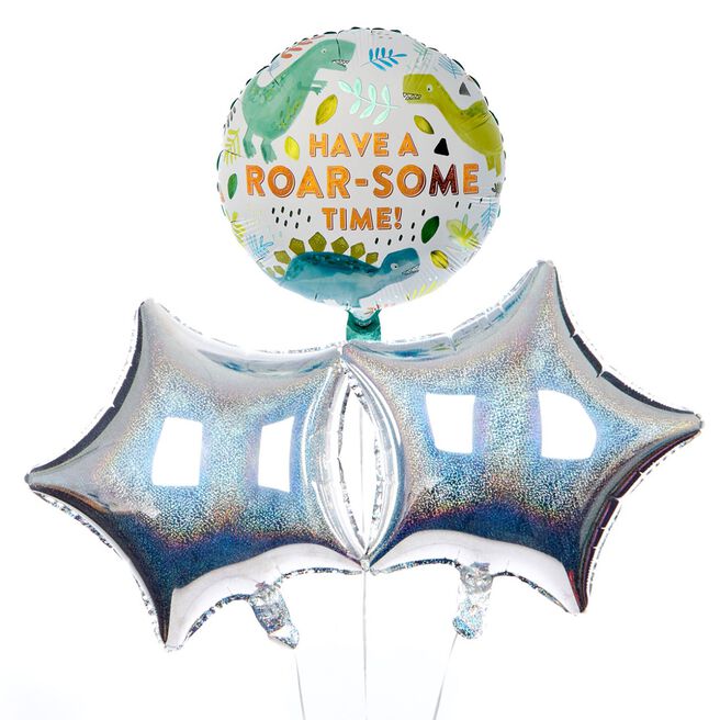Dinosaur Happy Birthday Balloon Bouquet - DELIVERED INFLATED!