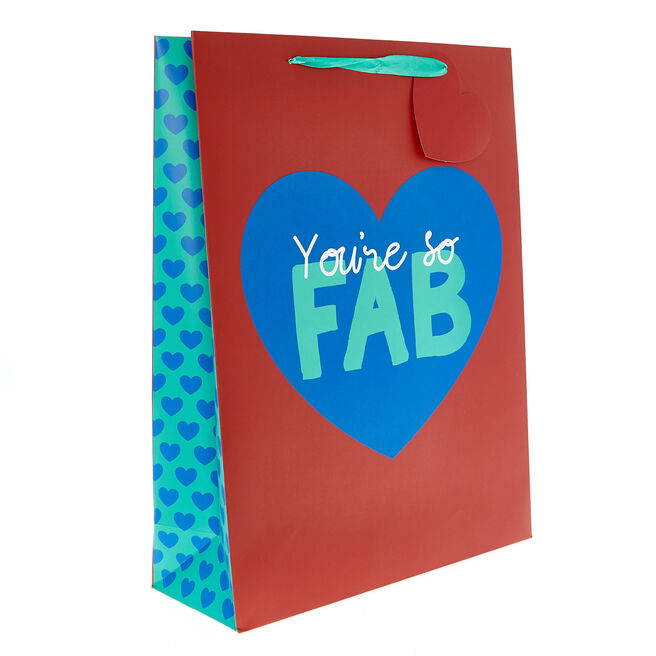 Extra Large Portrait Valentine's Day Gift Bag - You're So Fab