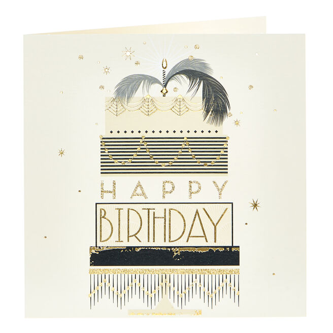 Birthday Card - Art Deco Cake