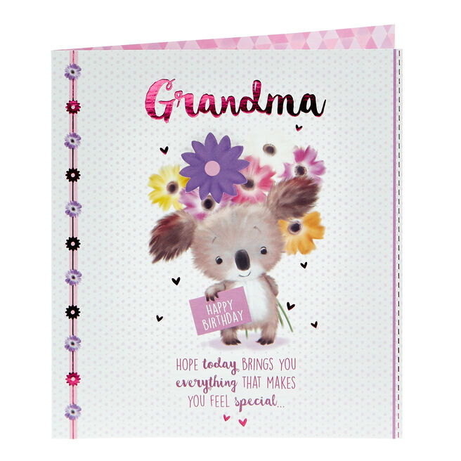 Boutique Birthday Card - Grandma Koala