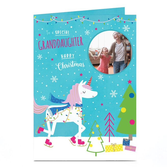 Photo Christmas Card - Festive Unicorn