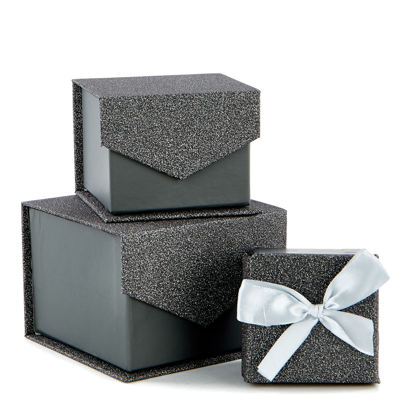 Buy Silver & Grey Jewellery Gift Boxes Set Of 3 for GBP 4.47 Card