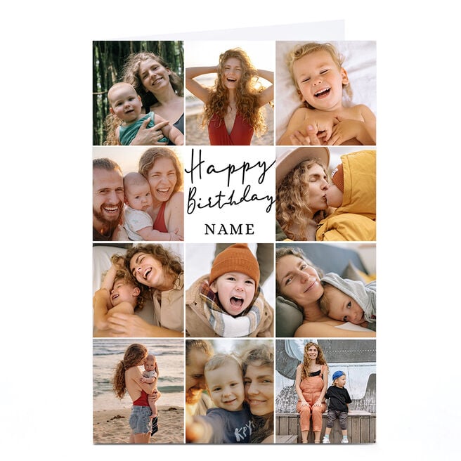 Photo Upload Card - 11 Photos with Editable Text