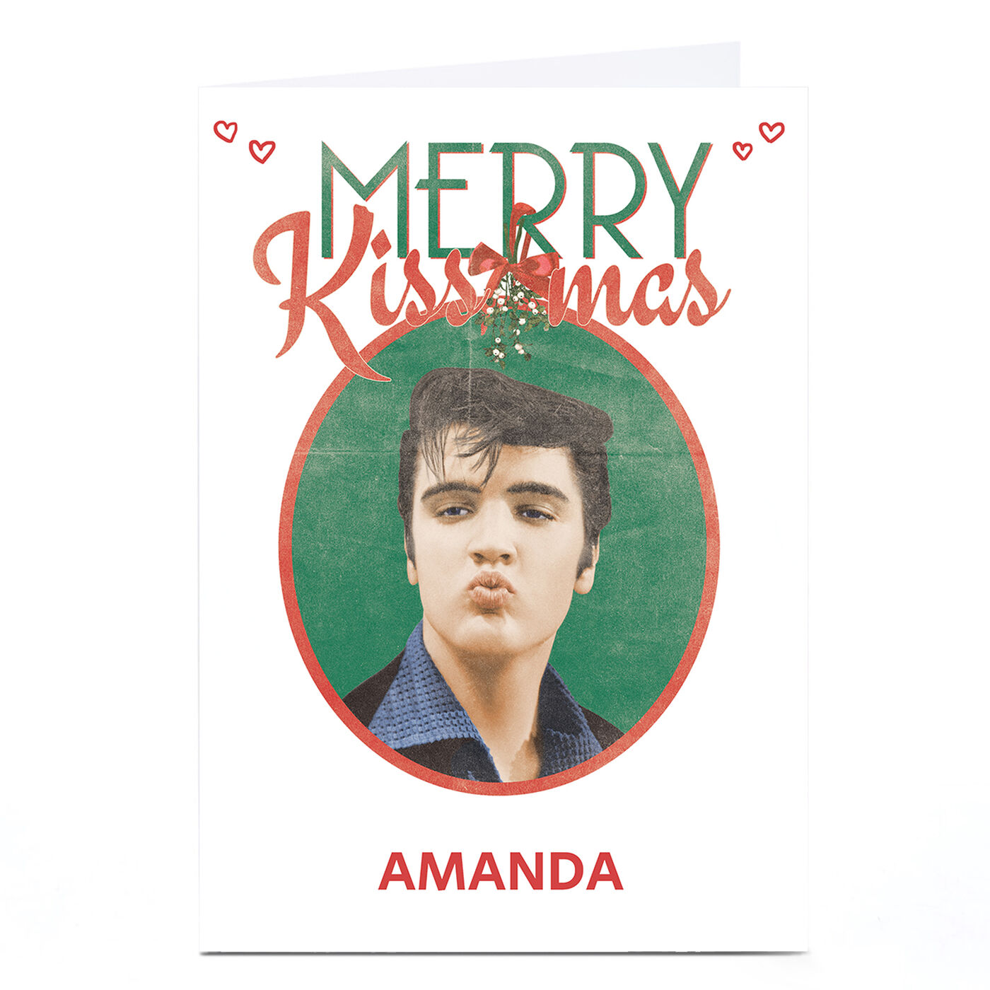 Buy Personalised Elvis Christmas Card Merry Kissmas for GBP 2.29